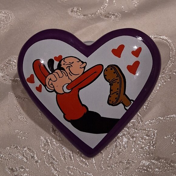 Westland "Olive Oyl In Love" Ceramic Heart Trinket Box - Picture 6 of 13